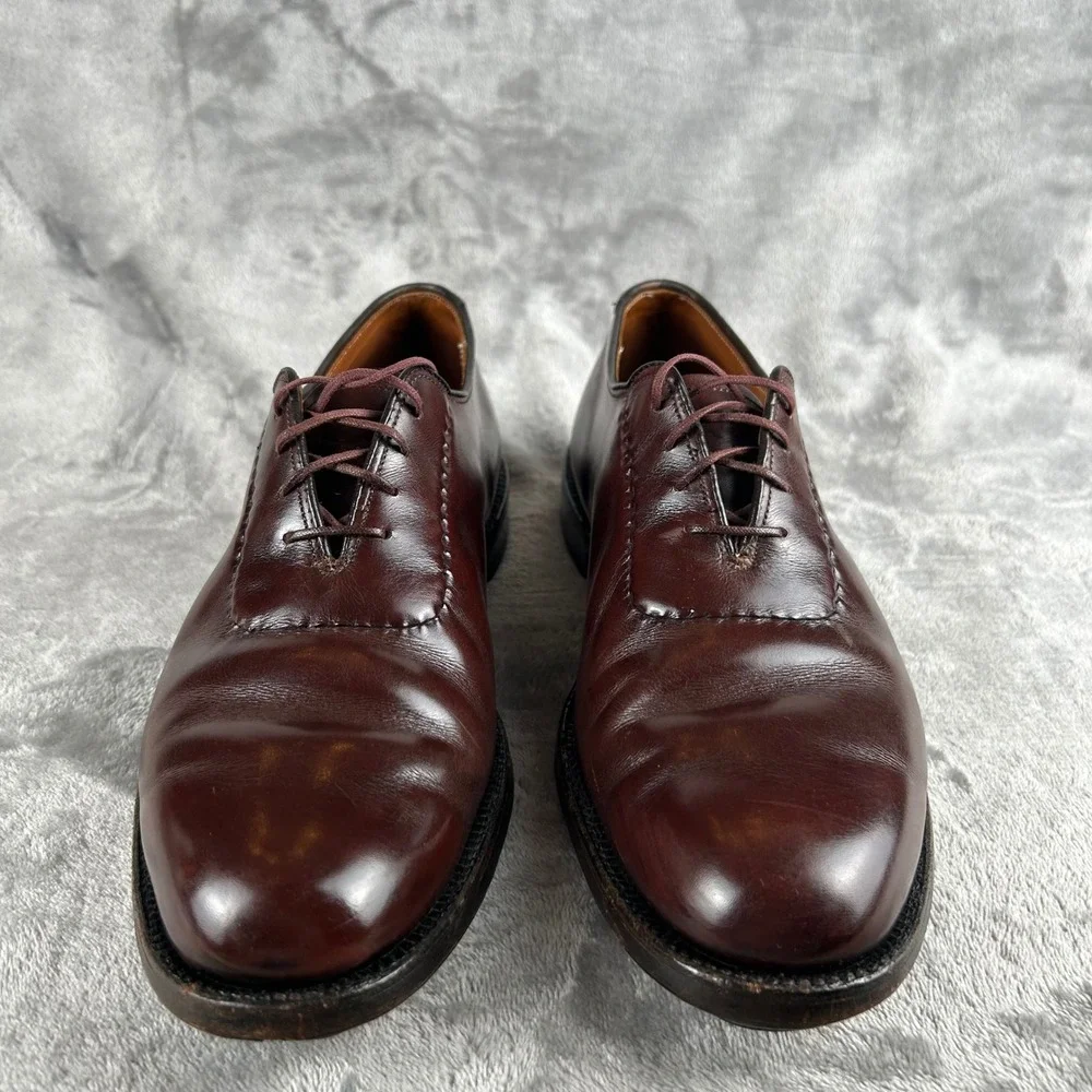 Alden Mens Burgundy Leather Oxford Dress Shoes Made in USA Size 9 A/C